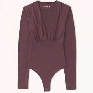 Abercrombie Deep V Long Sleeve Bodysuit